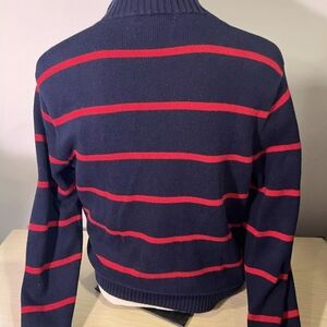 Ralph lauren navy and red strip
